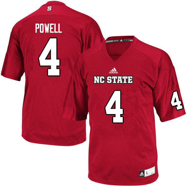 Men #4 Cecil Powell NC State Wolfpack College Football Jerseys Sale-Red
